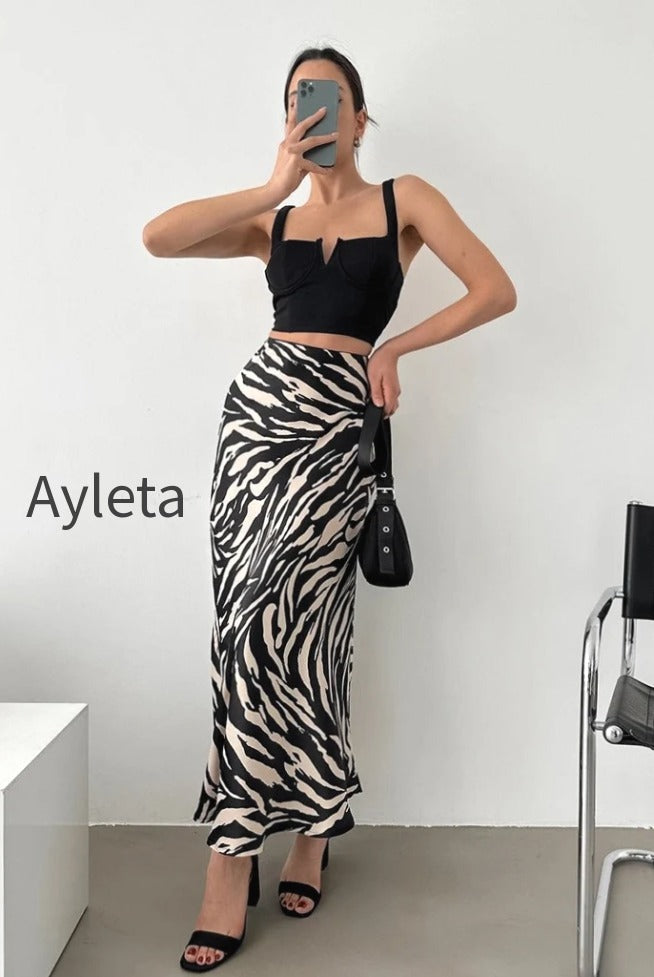 zebra-print-a-line-midi-skirt