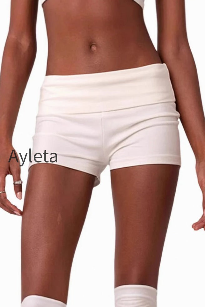 foldover-waist-mini-shorts