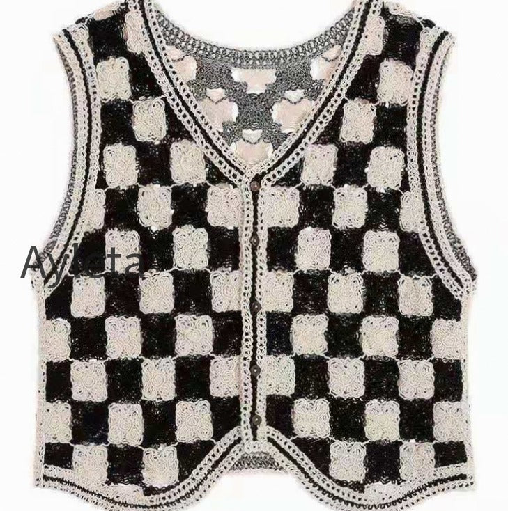 autumn-fashionable-cardigan-chessboard-plaid-v-neck-knitted-thin-vest-vest-coat-women-40500446