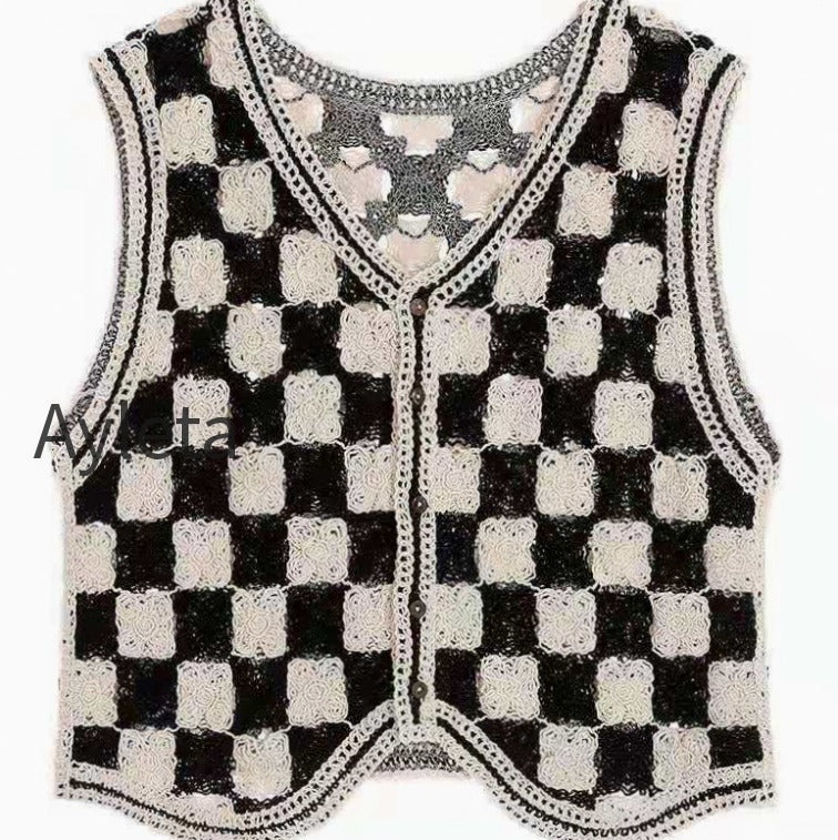 autumn-fashionable-cardigan-chessboard-plaid-v-neck-knitted-thin-vest-vest-coat-women-40500446