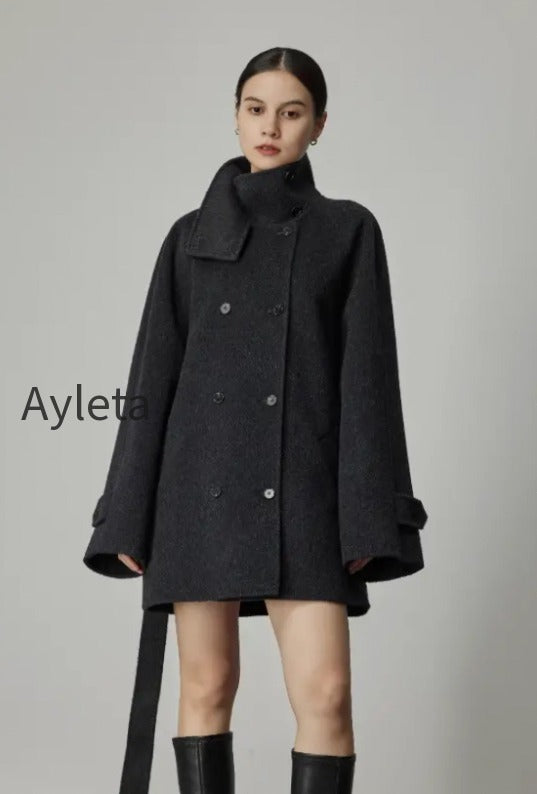 oversized-wool-alpaca-stand-collar-cape-coat-with-belt