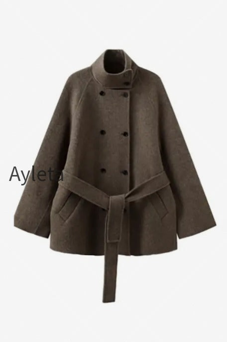 oversized-wool-alpaca-stand-collar-cape-coat-with-belt