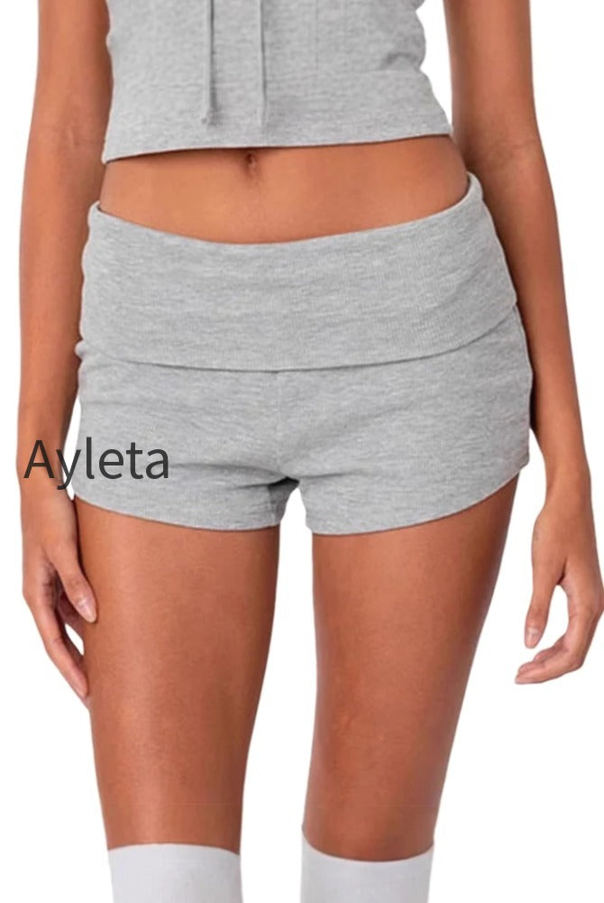 foldover-waist-mini-shorts