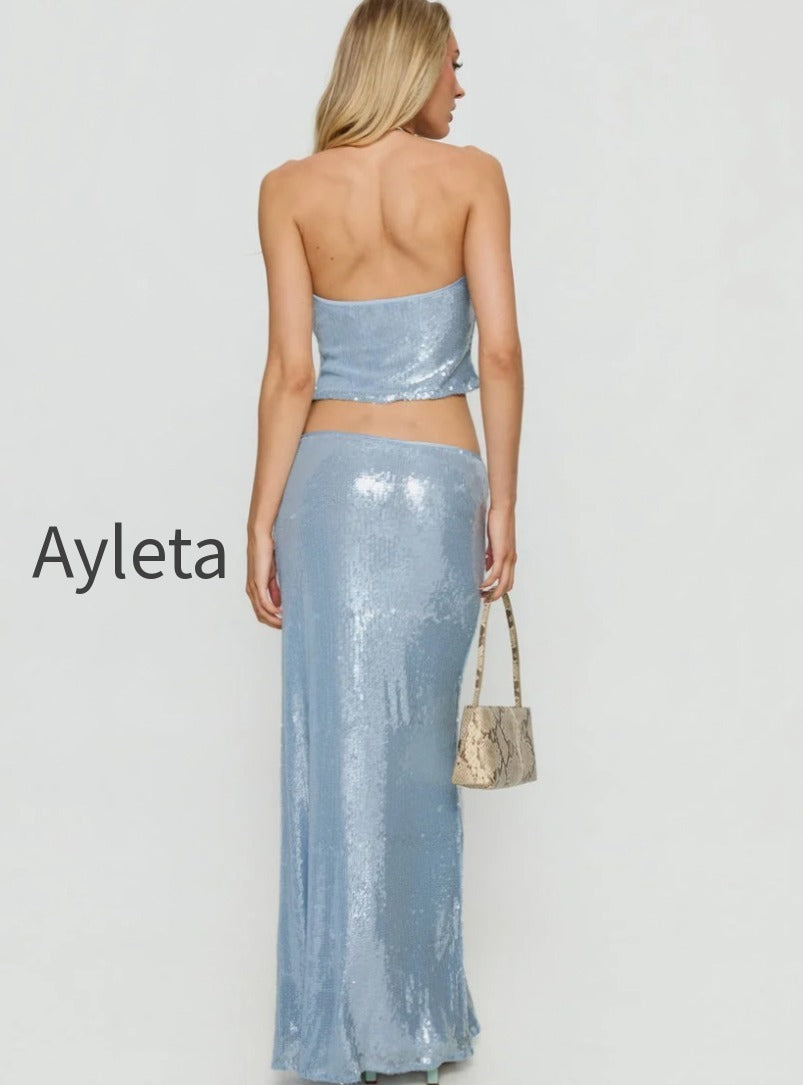emalia-sheer-sequin-maxi-skirt-blue