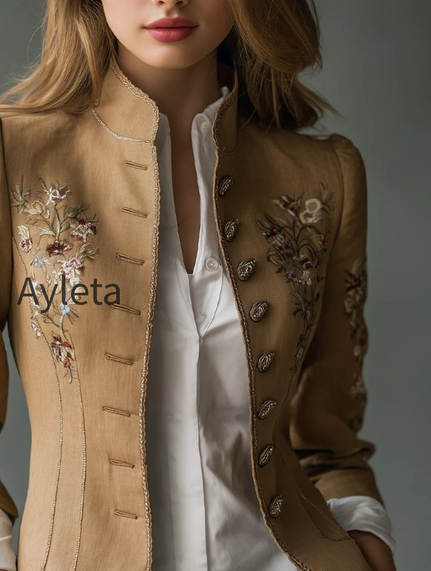 retro-contrast-trim-floral-embroidered-jacket