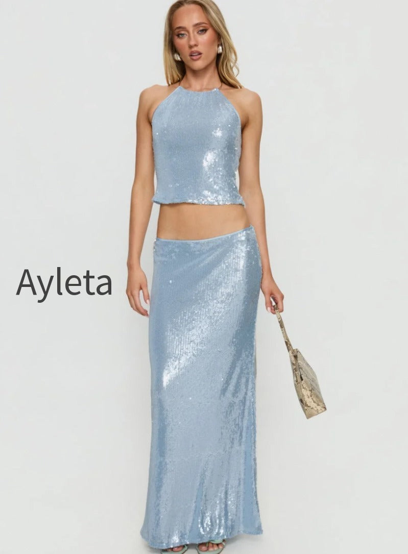 emalia-sheer-sequin-maxi-skirt-blue