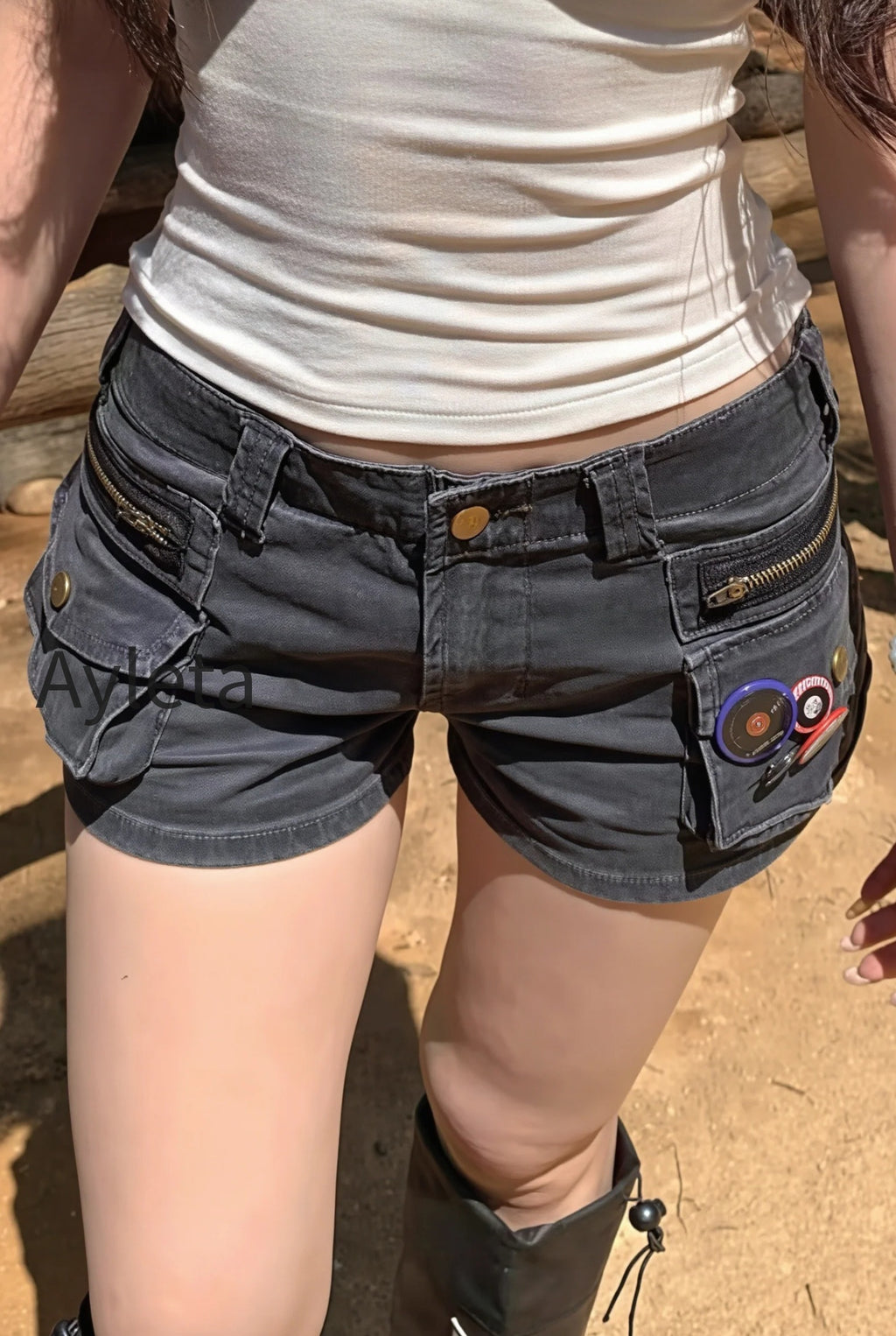 cargo-pocket-a-line-denim-shorts