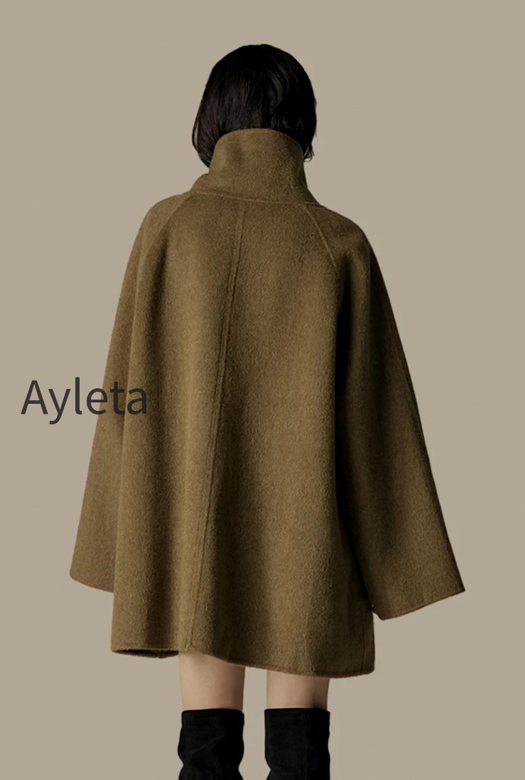 oversized-wool-alpaca-stand-collar-cape-coat-with-belt