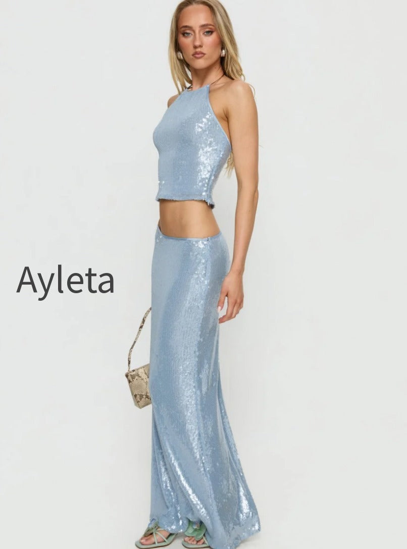 emalia-sheer-sequin-maxi-skirt-blue