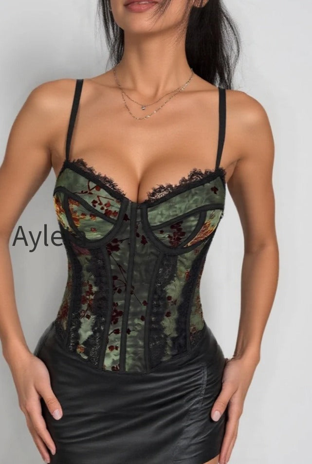 sexy-mesh-print-lace-insert-underwire-corset-cami-top